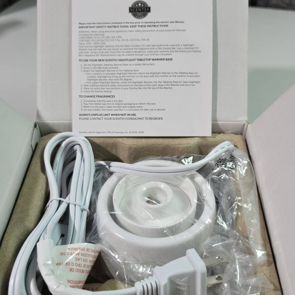 Scentsy‎ Tabletop Base For Ceramic Glass Plug-in Nightlight Warmer